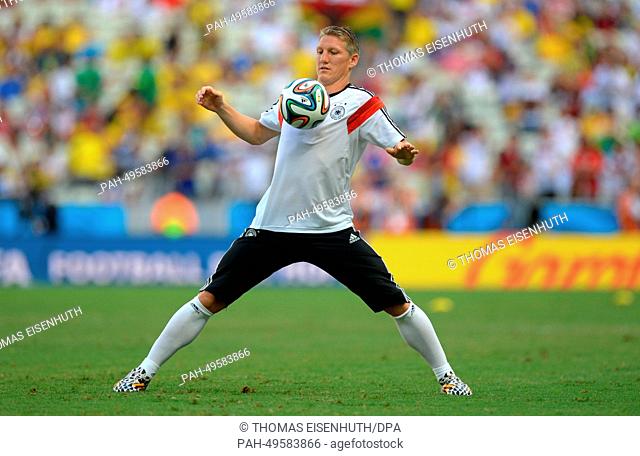Germany's Bastian Schweinsteiger during the FIFA World Cup 2014 group G preliminary round match between Germany and Ghana at the Estadio Castelao Stadium in...