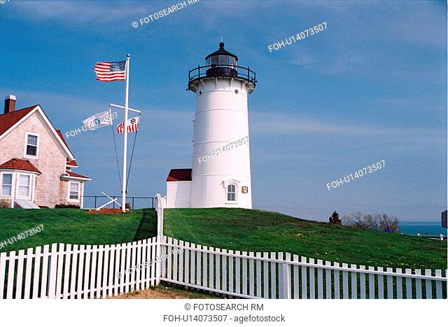 lighthouse located at Nobska Point , Massachusetts, United States