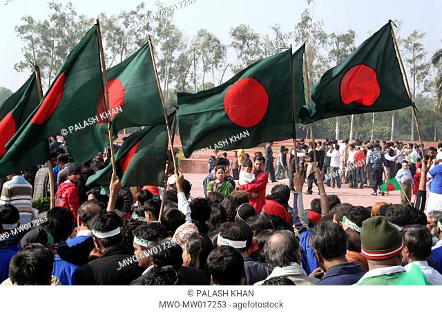 Bangladeshis visit the National Memorial in Savar on Victory Day, marking the country's victory over Pakistani forces and the end of the 1971 Liberation War...