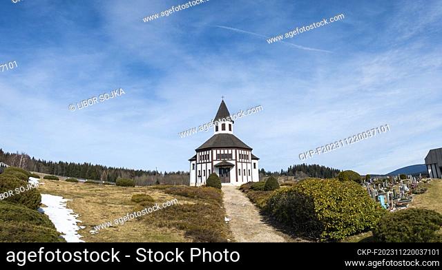 The Tesarov Chapel, design made by Otto Bartning in 1909, Korenov, Jizera Mountains, Czech Republic, March 17, 2023. (CTK Photo/Libor Sojka)