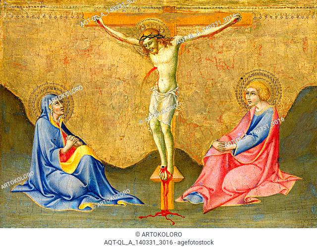 Sano di Pietro, The Crucifixion, Italian, 1405-1481, c. 1445-1450, tempera on panel