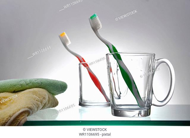 Toothbrush and cup