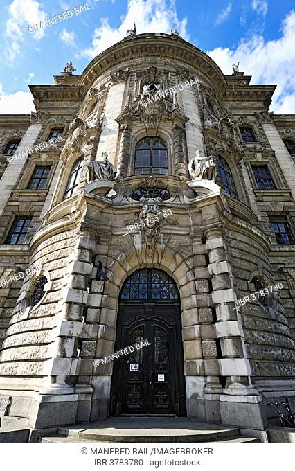 Palace of Justice, eastern façade, Munich, Upper Bavaria, Bavaria, Germany