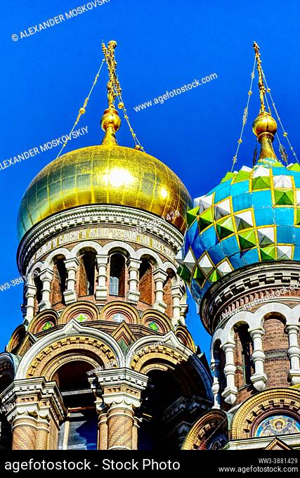 Church the Saviour on the spilled blood. Detail. St. Petersburg Russia Europe