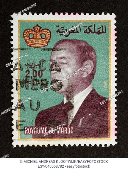 MAROCCO - CIRCA 1970: Stamp printed in Marocco shows a local leader, circa 1970