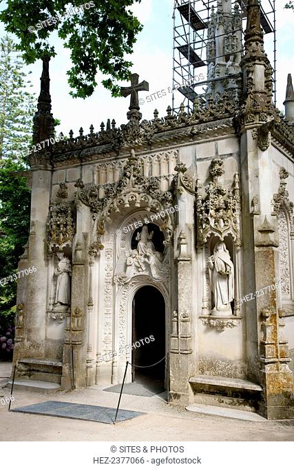 The chapel in Regaleira Palace, Sintra, Portugal, 2009. Classified as a World Heritage Site by UNESCO in 1995, the Quinta da Regaleira consists of a romantic...