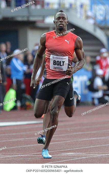 Usain Bolt wins 100 m race in 9.98 seconds at Czech Golden Spike meet, for first time under 10 seconds in this season, in Ostrava, Czech Republic, Friday