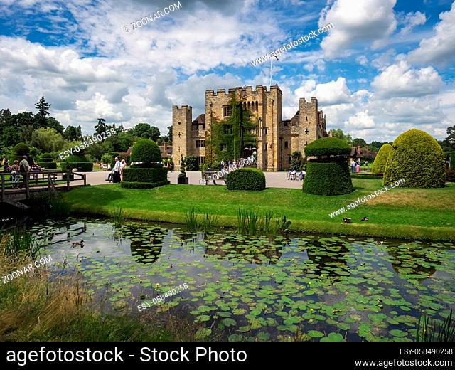 View of Hever Castle on a Sunny Summer Day