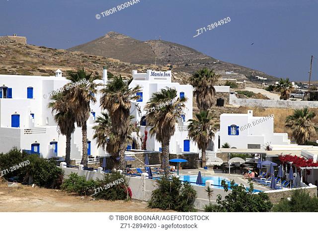 Greece, Cyclades, Paros, Naoussa, Manis Inn, hotel,