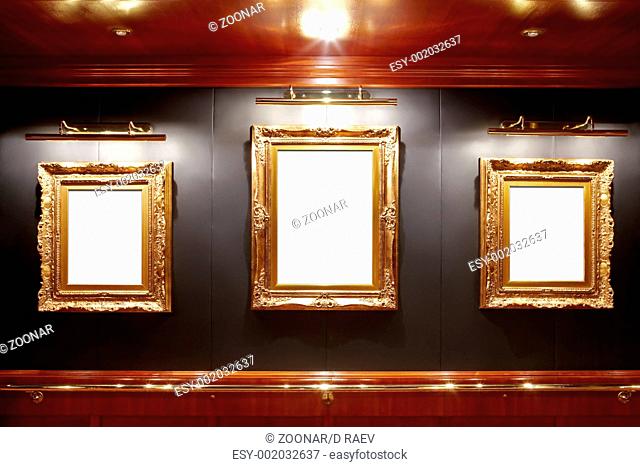 Gallery with blank frames