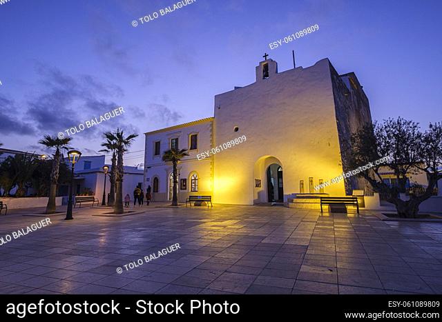 Sant Francesc Xavier church, Formentera, Pitiusas Islands, Balearic Community, Spain
