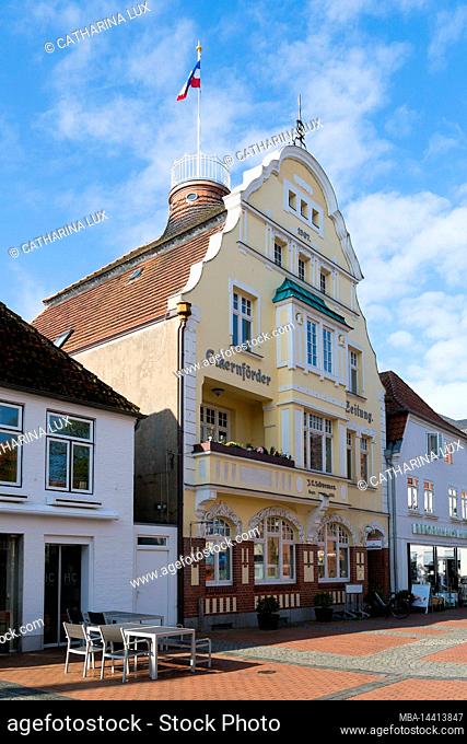 Germany, Schleswig-Holstein, Eckernförde, old town, art nouveau house, Kieler Straße
