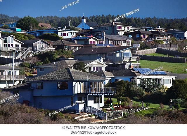 USA, California, Northern California, North Coast, Trinidad, town view from Trinidad Head