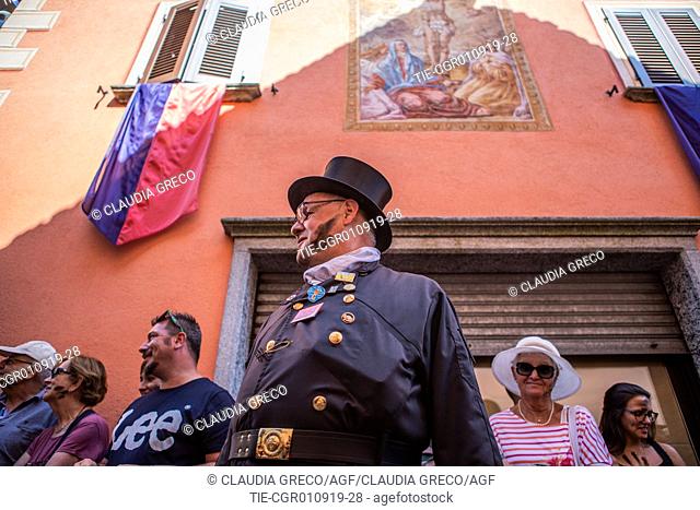 Chimney sweeps International parade in Santa Maria Maggiore ( Piedmont) ITALY-01-09-2019
