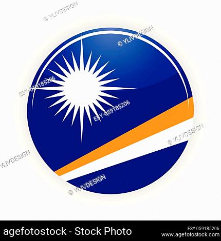 Marshall Islands icon circle isolated on white background. Majuro icon vector illustration