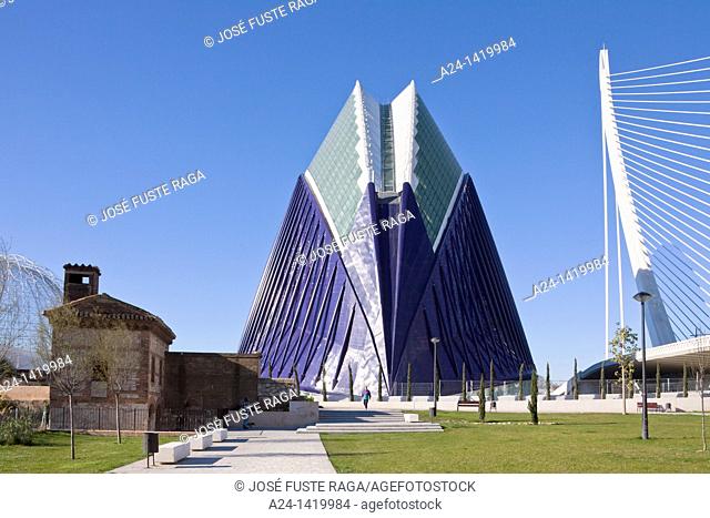 Spain, Valencia Comunity, Valencia City, The City of Arts and Science built by Calatrava, The Agora and Assut del Or Bridge