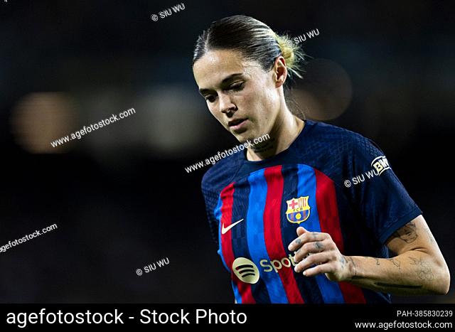 Maria Leon (FC Barcelona) in action during the Women?s Champions League football match between FC Barcelona and Bayern Munich