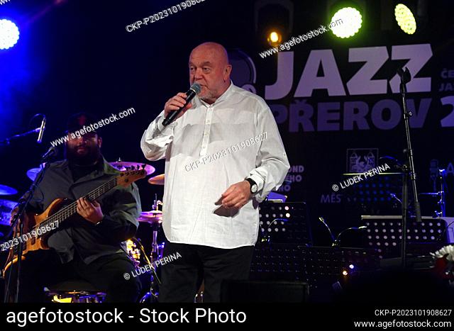 Peter Lipa, 80-year-old Slovak jazzman, right, and his band opened the main programme of the 40th Czechoslovak Jazz Festival, in Prerov, Czech Republic