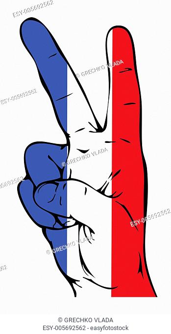 Peace Sign of the French flag