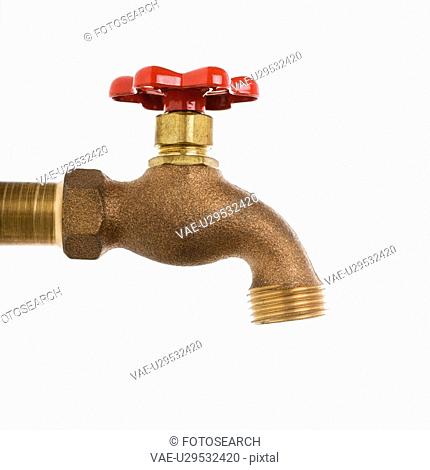 Brass hot water faucet