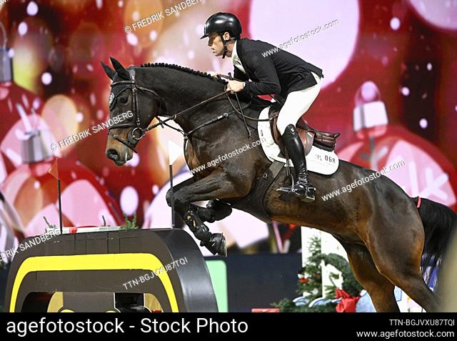 Scott Brash of Great Britain on the horse Hello Mr President, finished fifth in the International Grand Prix Jumping on Sunday evening during the Sweden...