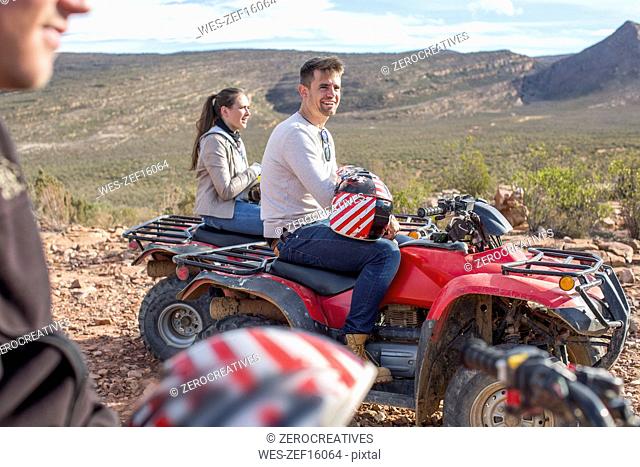 Group of people quad biking in South Africa