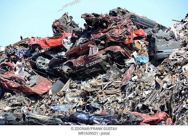 stockpile of car wrecks