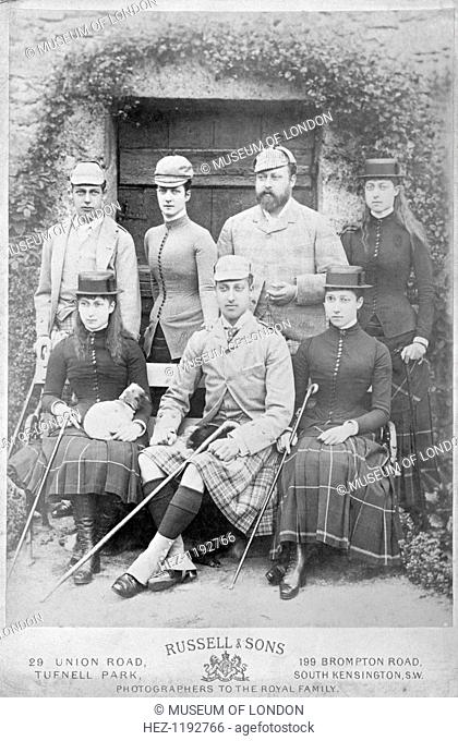 The Prince (later King Edward VII) and Princess of Wales and their five children, 1884