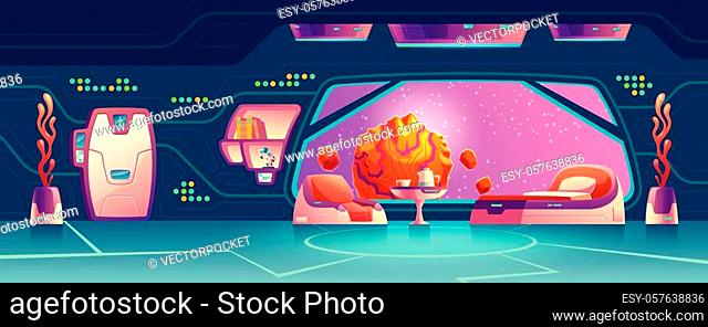 Alien spaceship cartoon interior Stock Photos and Images | agefotostock