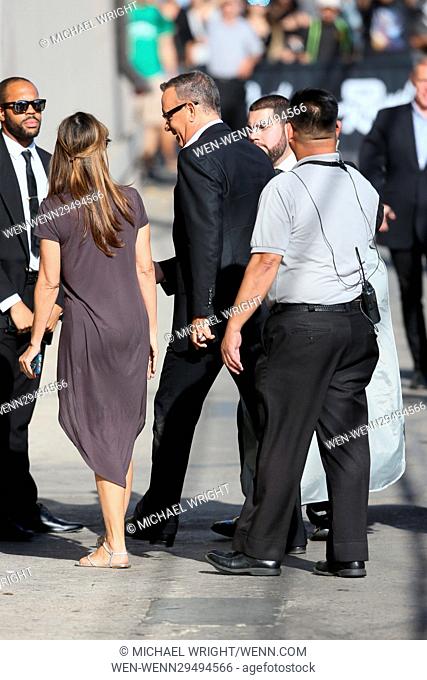 Tom Hanks seen arriving at the ABC studios for Jimmy Kimmel Live Featuring: Tom Hanks Where: Los Angeles, California, United States When: 09 Sep 2016 Credit:...