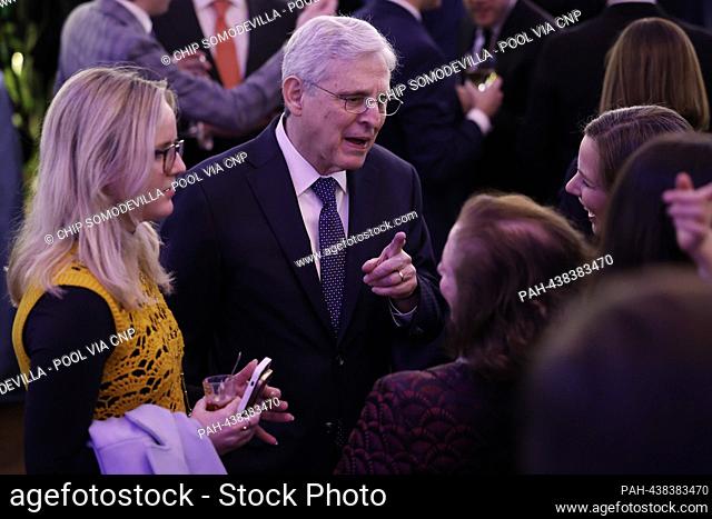 United States Attorney General Merrick Garland attends a Hanukkah holiday reception in the East Room of the White House on December 11, 2023 in Washington, DC
