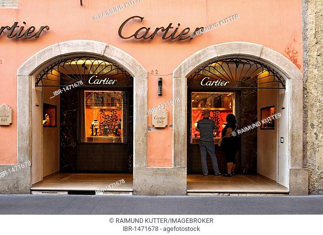 Cartier jewelry store, Via dei Condotti, Rome, Lazio, Italy, Europe