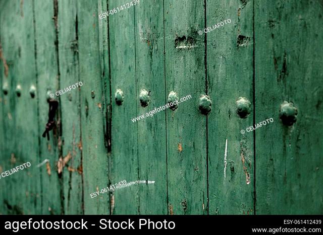 Wood background detail on an old door