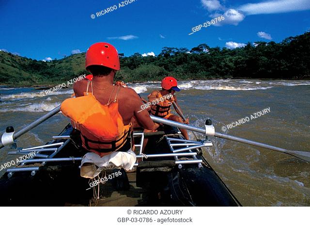 Photo illustrated athletes paddling, river, rowing exercises, kills