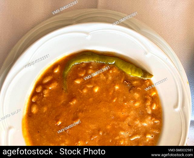 Beans stew. Spain