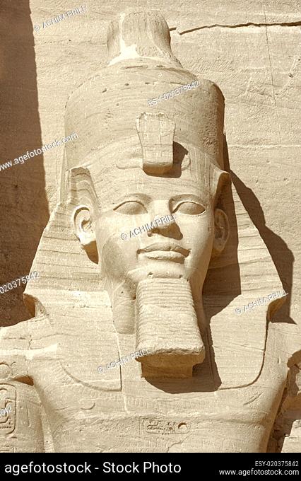 Ramesses portrait at Abu Simbel temples