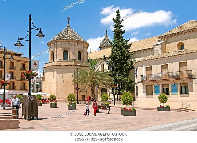 Parish church of San Mateo - 16th century and Plaza of San Miguel, Lucena, Cordoba province, Region of Andalusia, Spain, Europe