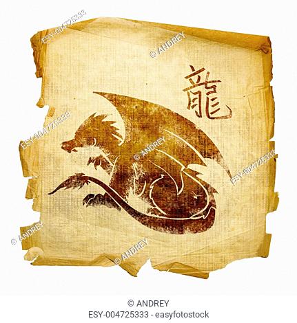 Dragon Zodiac icon, isolated on white background
