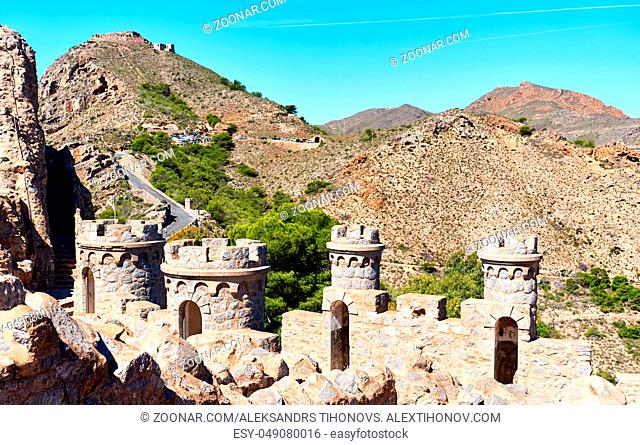 Castillitos Battery, fortifications of Cartagena, province of Murcia. Spain