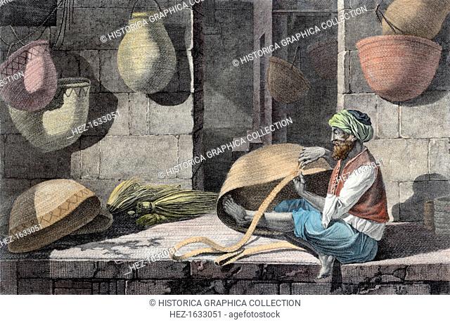 'The Basket Maker', c1798 (1822). Egyptian basket weaver. Illustration from Vol II, Arts and Trades of Descriptions of Egypt
