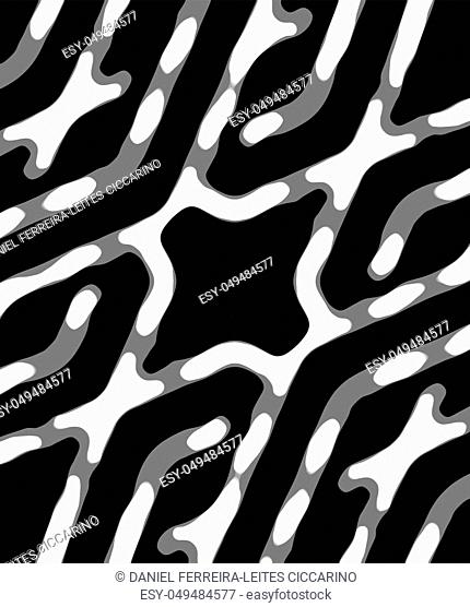 Modern geometric abstract intricate diagonal sharp pattern design in black and white colors