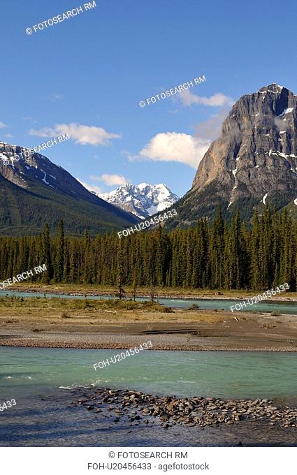 vertical scenic image snowcapped canadian rocky