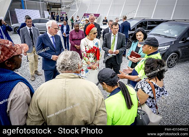 CAPE TOWN, SOUTH AFRICA - OCTOBER 20: King Willem-Alexander and Queen Maxima of The Netherlands visits the Slave Lodge museum and faces protestors