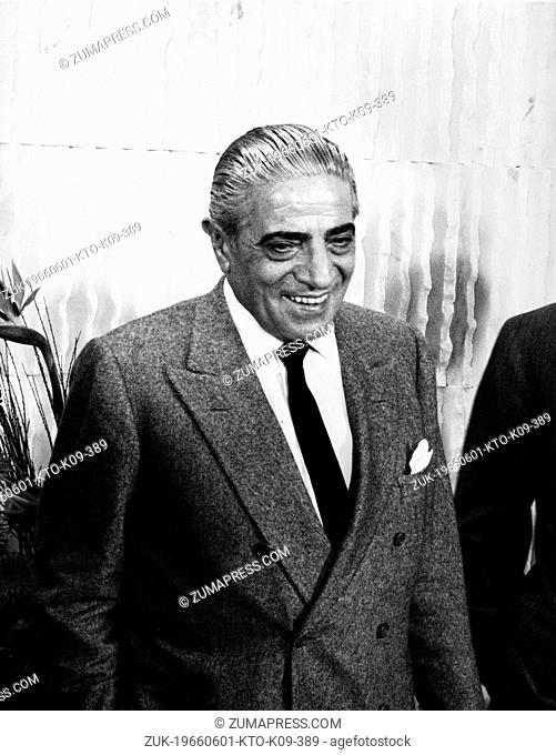 June 1, 1966 - New York, NY, USA - Greek shipping tycoon ARISTOTLE ONASSIS (1906-1975) became a billionaire from all his success