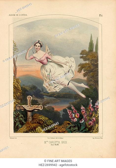 Ballet dancer Carlotta Grisi (1819-1899) as first Giselle, 1844