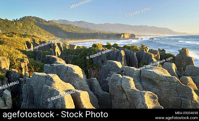 Pancake Rocks, West Coast, South Island, New Zealand, Oceania