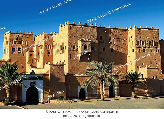 Mud brick Kasbah of Taourirt, UNESCO World Heritage Site, Ouarzazate, Ouarzazate Province, Morocco