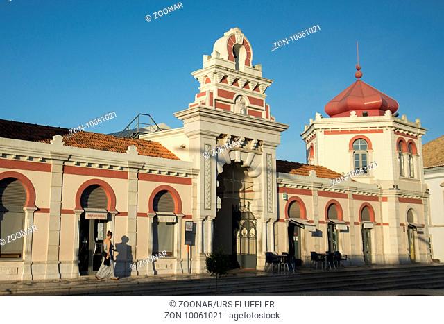 the Markethall in the town of Loule in the Algarve in the south of Portugal in Europe