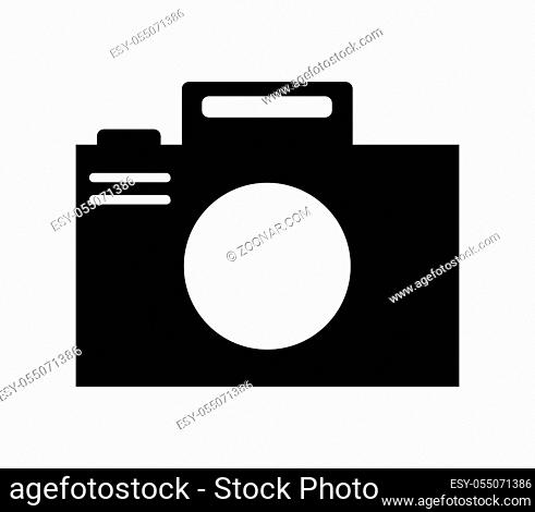 photo camera icon in vector on white background