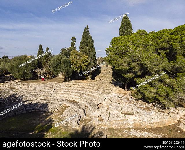 Roman theater of Pollentia, late 1st century, Roman city of Pollentia, Alcudia, Mallorca, Balearic Islands, Spain